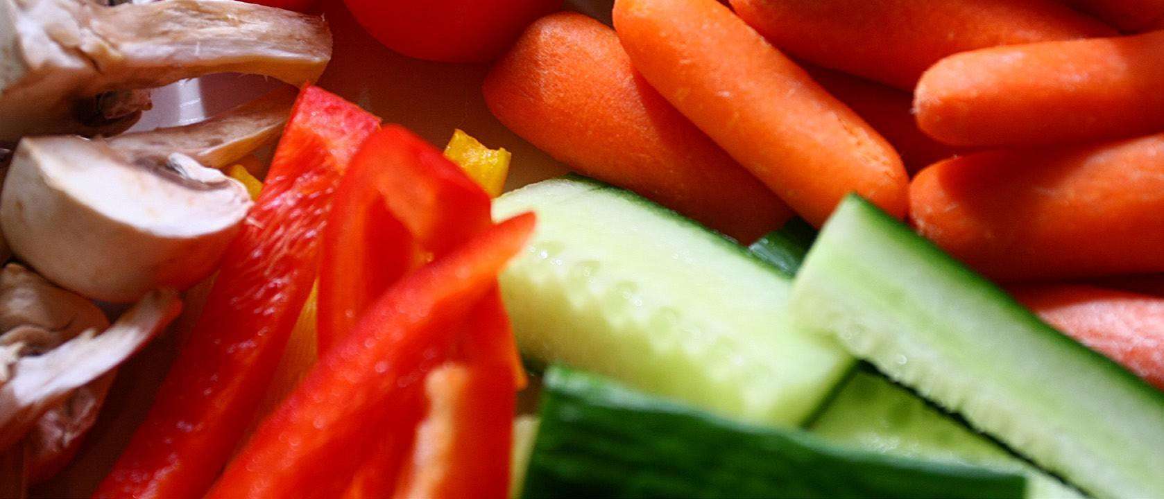 Cut up vegetables